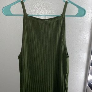 Halter/tank green top